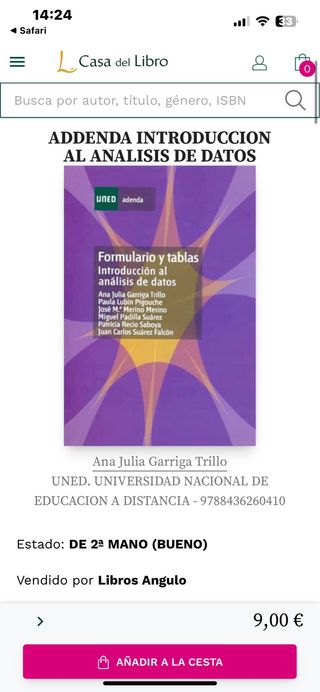 Instrucción del análisis de datos.