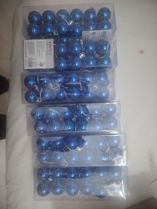 Bolas de Navidad Azules (Plástico)