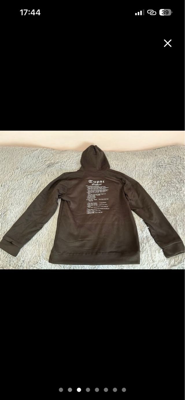 Sudadera Tupac Negra Talla XL