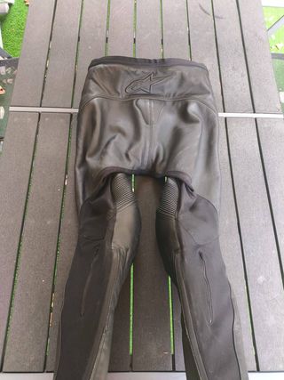 Pantalones de Moto Alpinestars Cuero Negro
