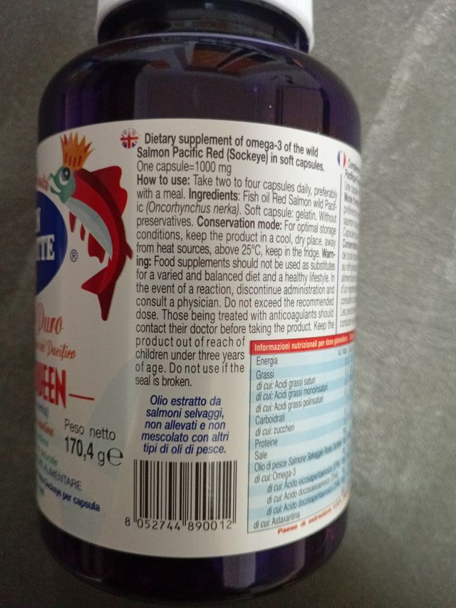 Queen Charlotte Sockeye 100% olio puro di salmone