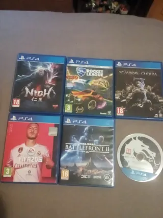 6 Juegos PS4 + Expositor para 10 juegos 