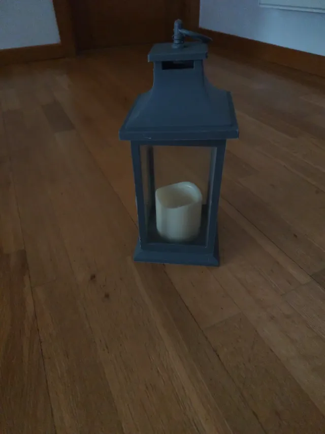 Farolillo decorativo gris