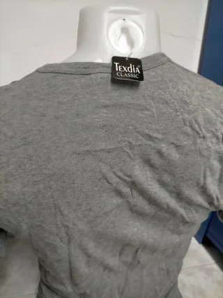 Camiseta Texdia Algodón Hombre XL Gris