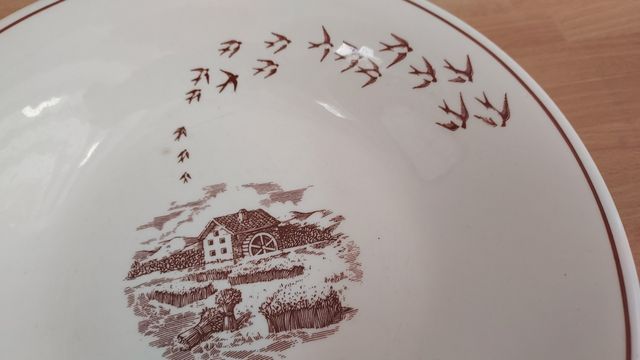 Coppia Ciotole Vintage Motivo Mulino