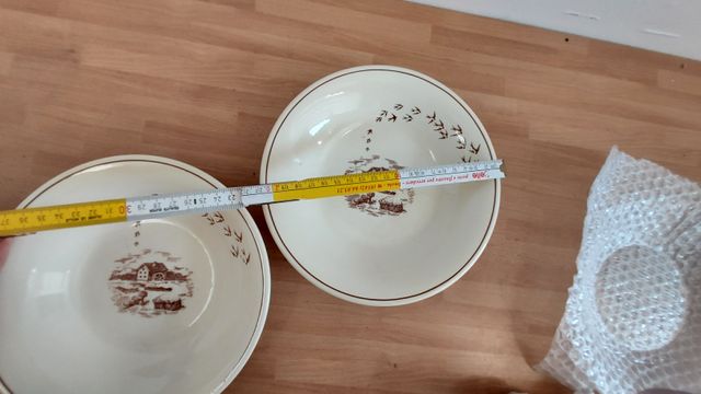 Coppia Ciotole Vintage Motivo Mulino