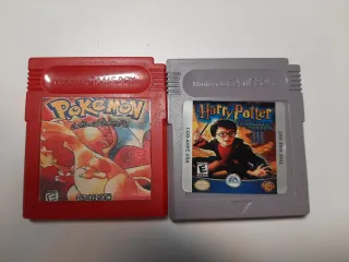 Juegos Game Boy: Pokémon rojo y Harry Potter