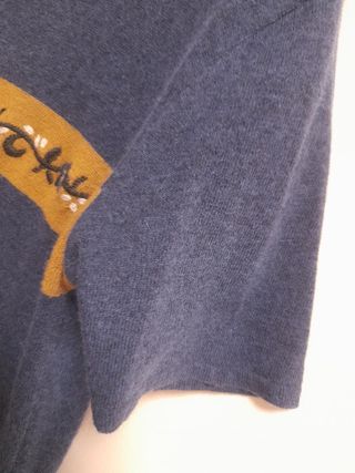 Vestido punto azul con chaqueta a juego