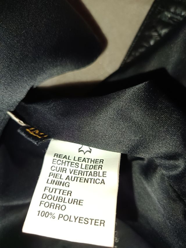 Chaleco de cuero negro talla M