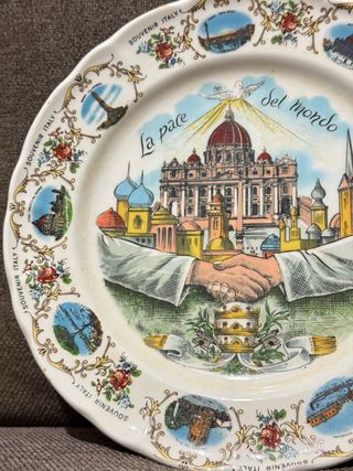 Piatto souvenir La pace del mondo