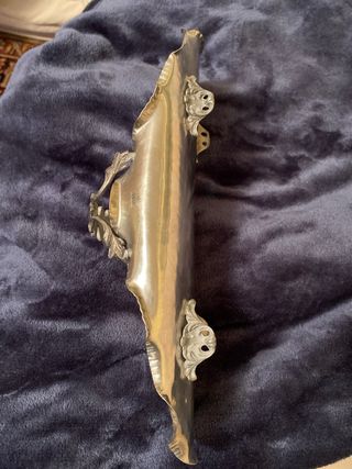 Porta grissini in peltro dorato