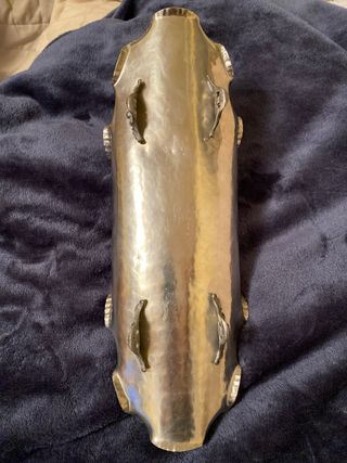 Porta grissini in peltro dorato