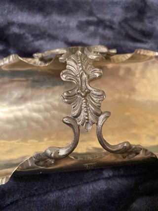 Porta grissini in peltro dorato