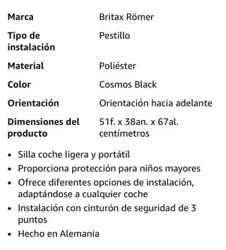 Silla coche Britax Römer 3-12 años
