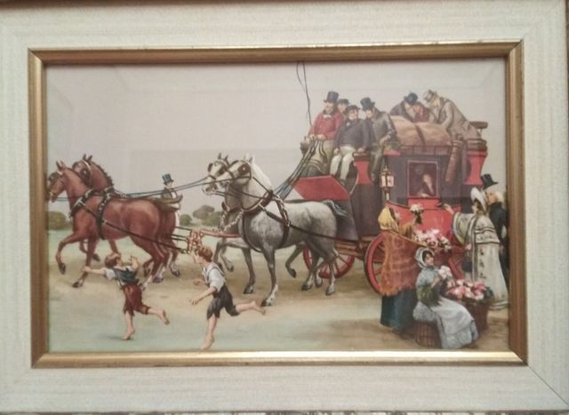 2 Cuadros Decorativos Marco Dorado