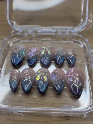 Unghie finte Press-on tema marino