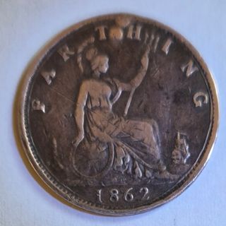 22 monete UK: 1 Farthing, 1/2 Penny, One Penny