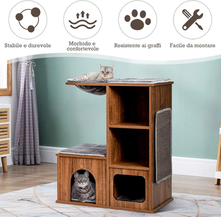 Tiragraffi per Gatti Adulti e Grandi, Torre per An