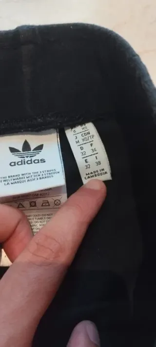 Mallas Adidas Negras con Rayas