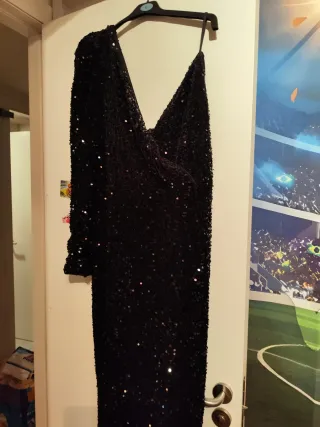 Vestido de fiesta lentejuelas negro