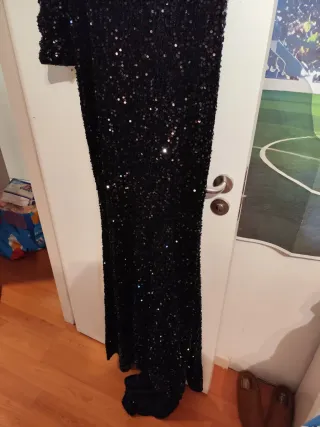 Vestido de fiesta lentejuelas negro