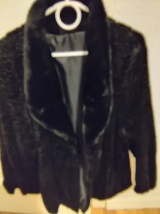 Chaquetón negro mujer