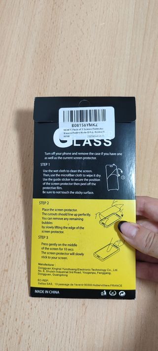 3 piezas Cristal Templado NEW'C Xiaomi Redmi Note