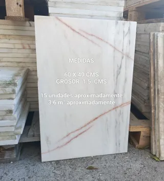 Mármol blanco 60x40 cm lozas suelo