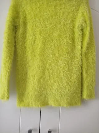 Pullover dolcevita donna viscosa tg S giallo fluo