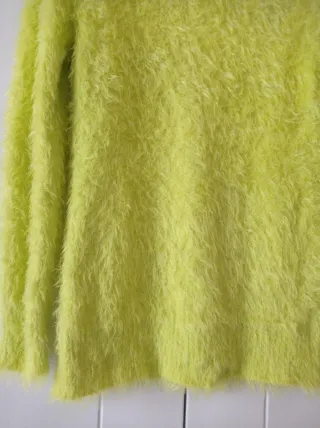 Pullover dolcevita donna viscosa tg S giallo fluo