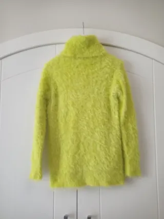Pullover dolcevita donna viscosa tg S giallo fluo