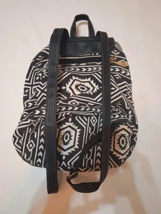 Zainetto tela e similpelle fantasia