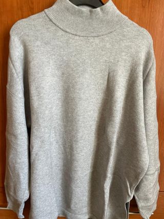 Jersey punto gris largo