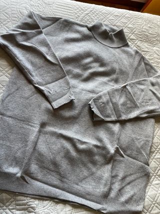 Jersey punto gris largo