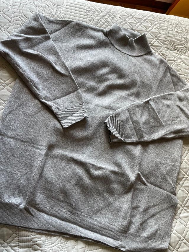 Jersey punto gris largo