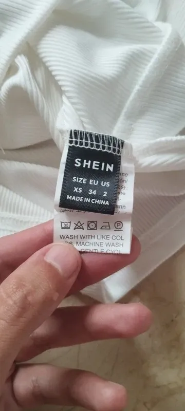Top Shein blanco talla única