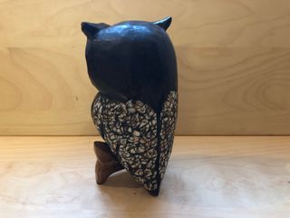 Civetta/Gufo in legno decorativo