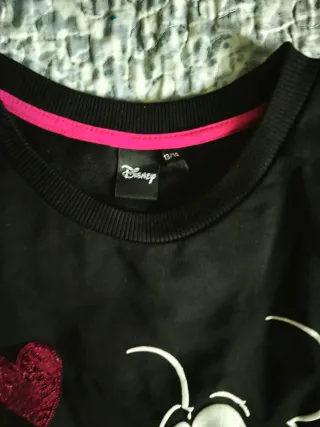 Vestido negro Disney Minnie Corazones Rosa