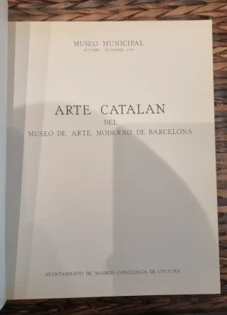 Catalogo arte catalan Museo Arte Moderno Barcelona