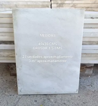 Mármol blanco 40x30 cm lozas suelo