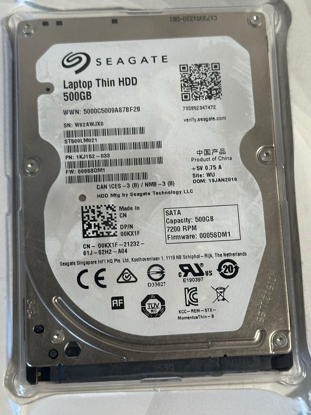 Disco Duro Interno Seagate 500GB Laptop Thin HDD