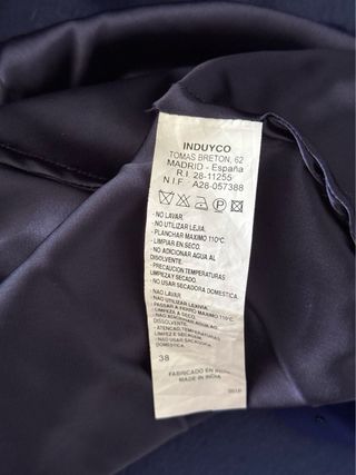 Vestido azul oscuro con pedrería  largo fiesta stu