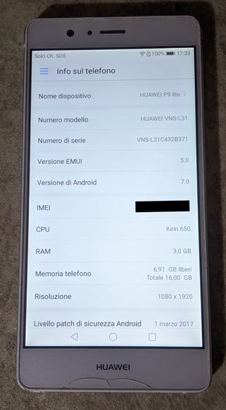 Huawei P9 Lite Bianco VNS-L31