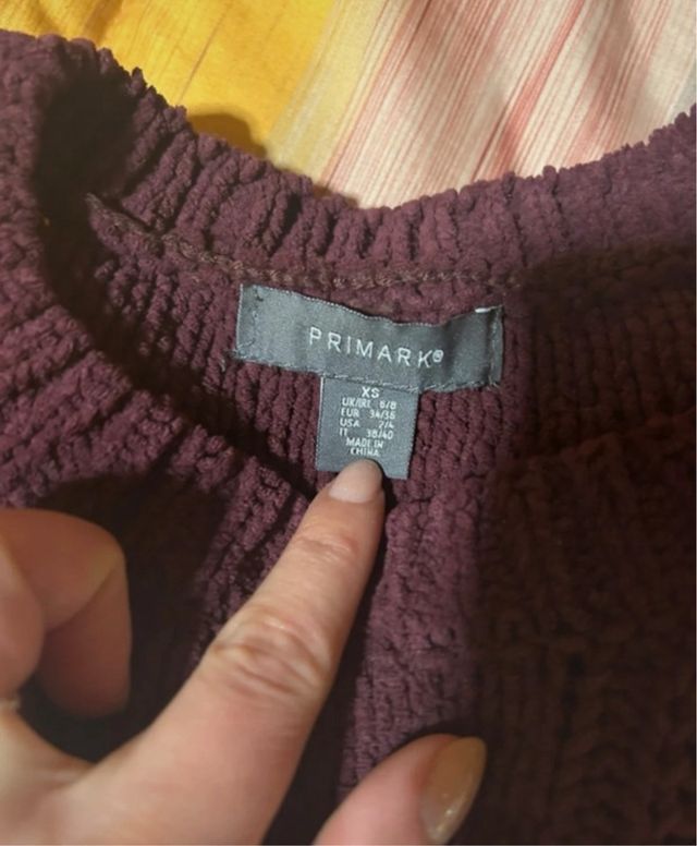 Maglione Primark Borgogna Taglia XS