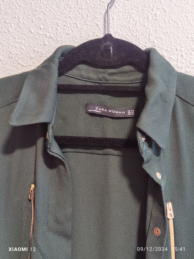 Camisa verde Zara