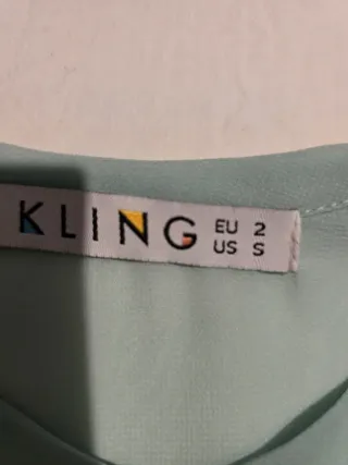 Camisa gasa Kling verde azulado