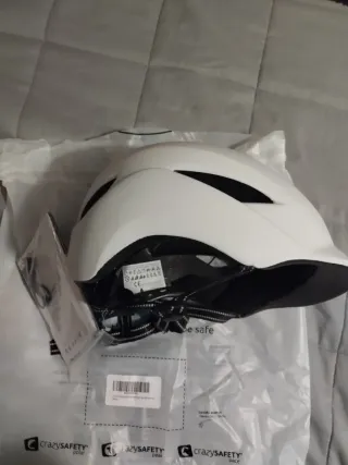 Casco ligero bici blanco