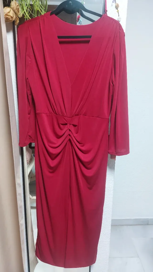 Vestido fiesta rojo Mariquita Trasquilá Talla48 co