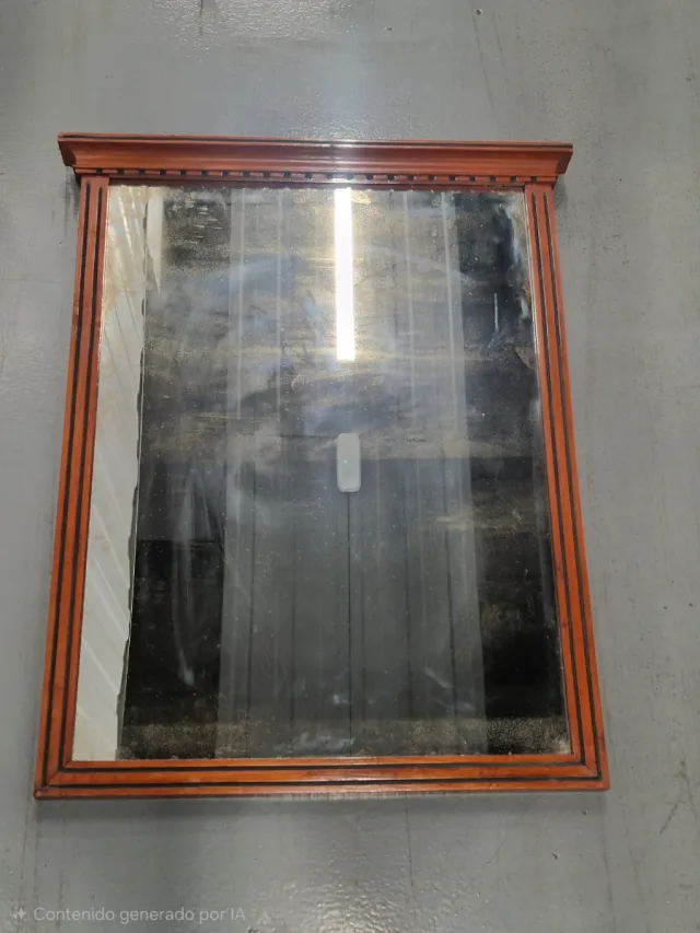 Espejo antiguo madera labrada