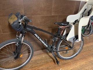 Bicicleta Rockrider con portabebés